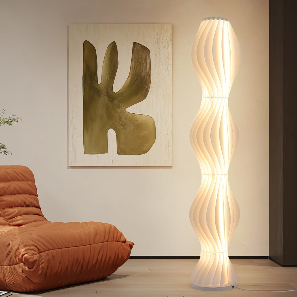 Dotha lampada da terra contemporanea