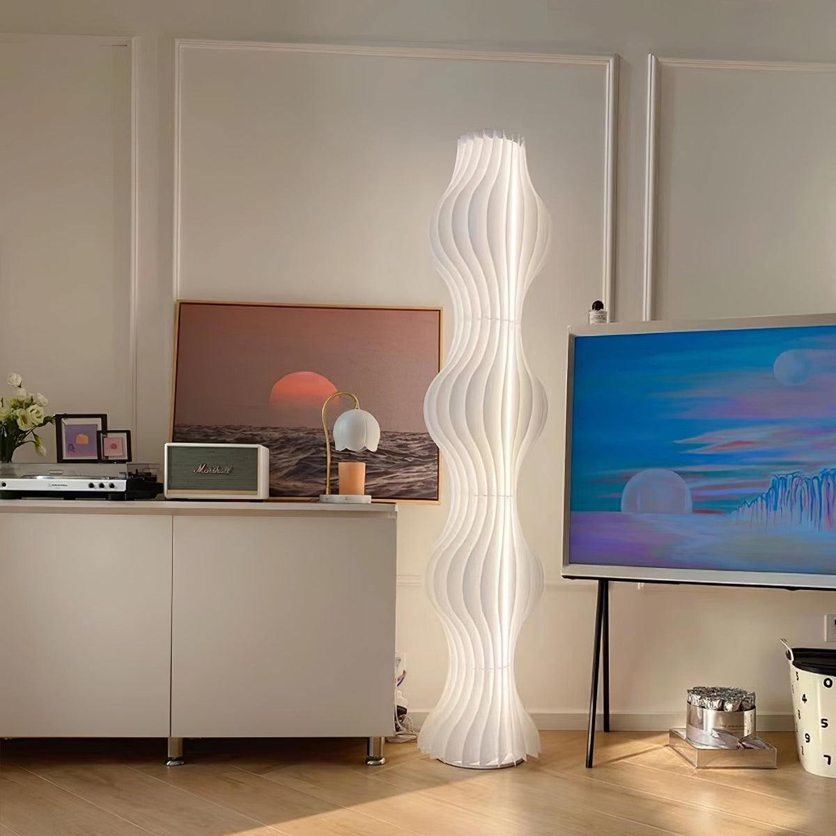 Dotha lampada da terra contemporanea