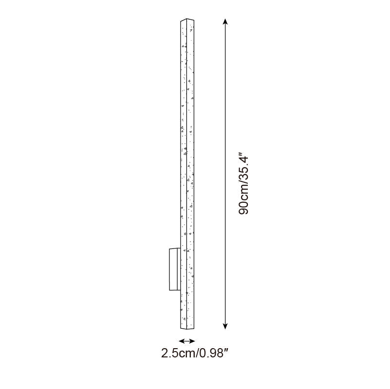 Corvella lampada da parete Slim lineare in travertino minimalista