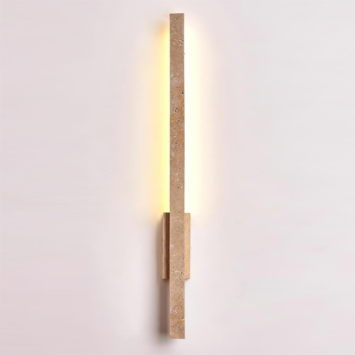 Corvella lampada da parete Slim lineare in travertino minimalista