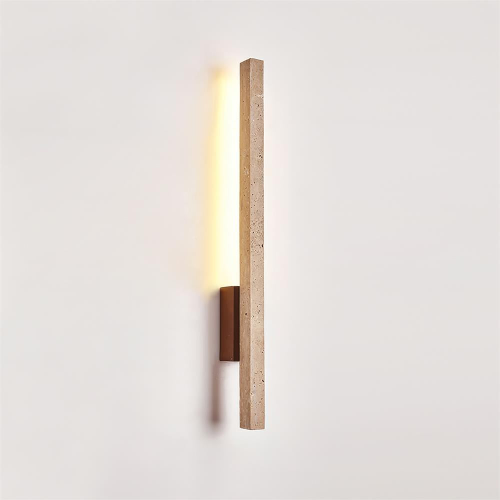 Corvella lampada da parete Slim lineare in travertino minimalista