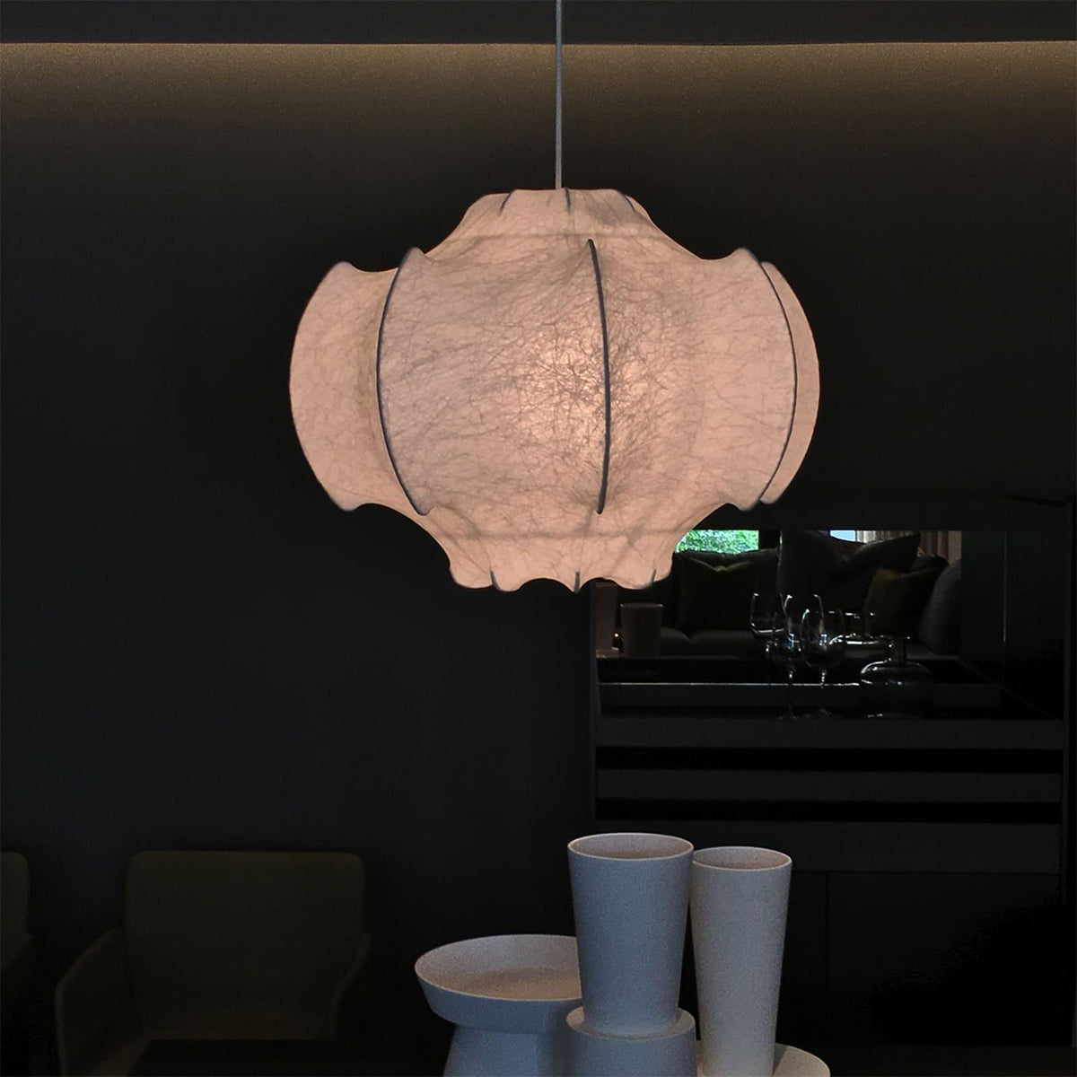Lotus lampada a sospensione minimalista in Seta