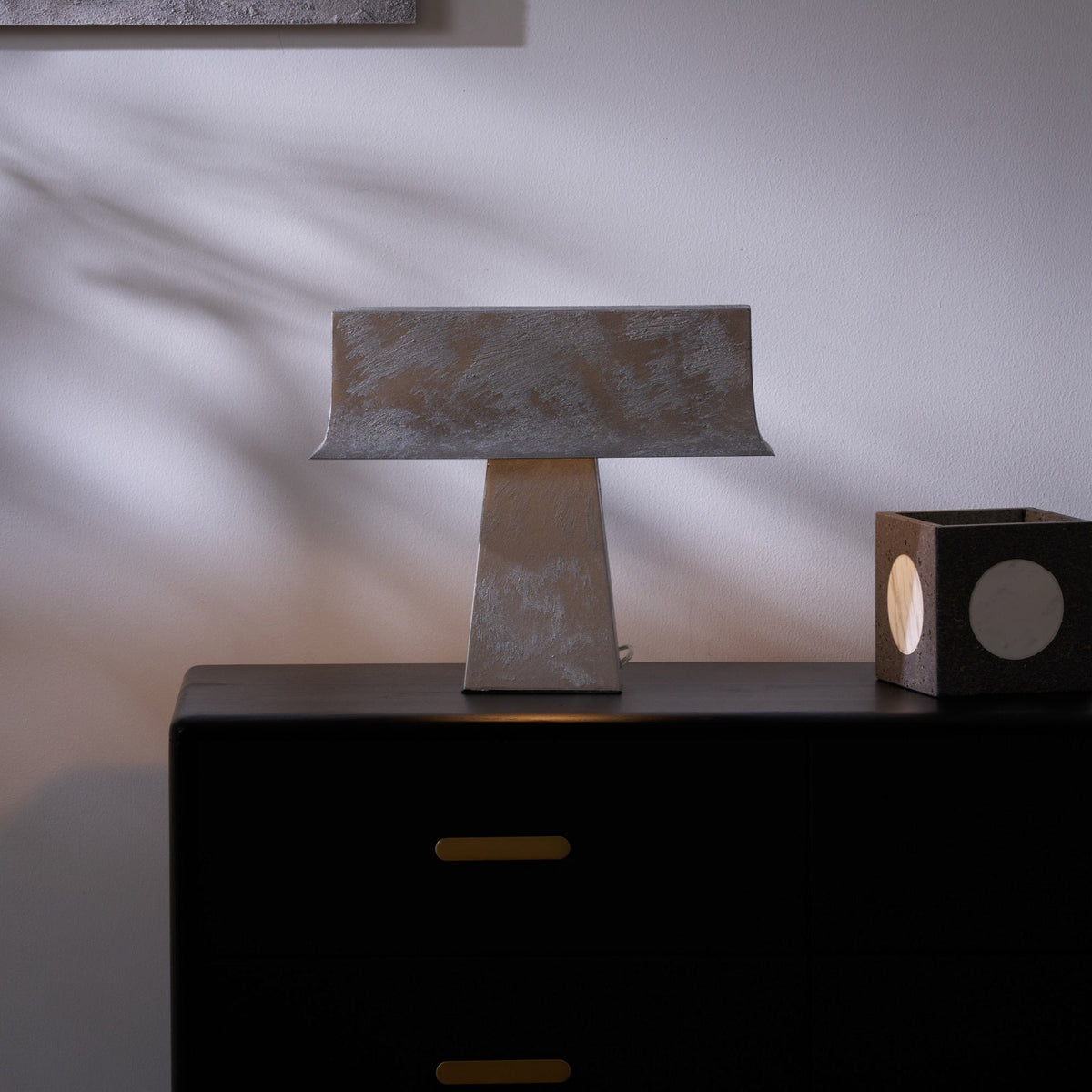 Slate lampada da tavolo minimalista in Acciaio Antico