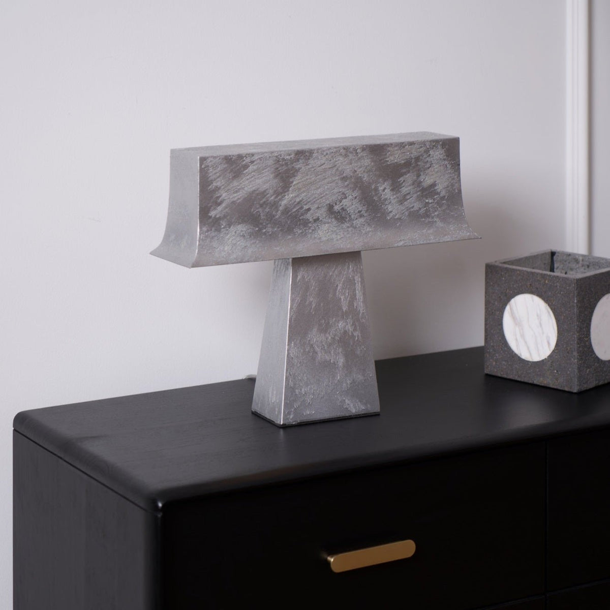 Slate lampada da tavolo minimalista in Acciaio Antico
