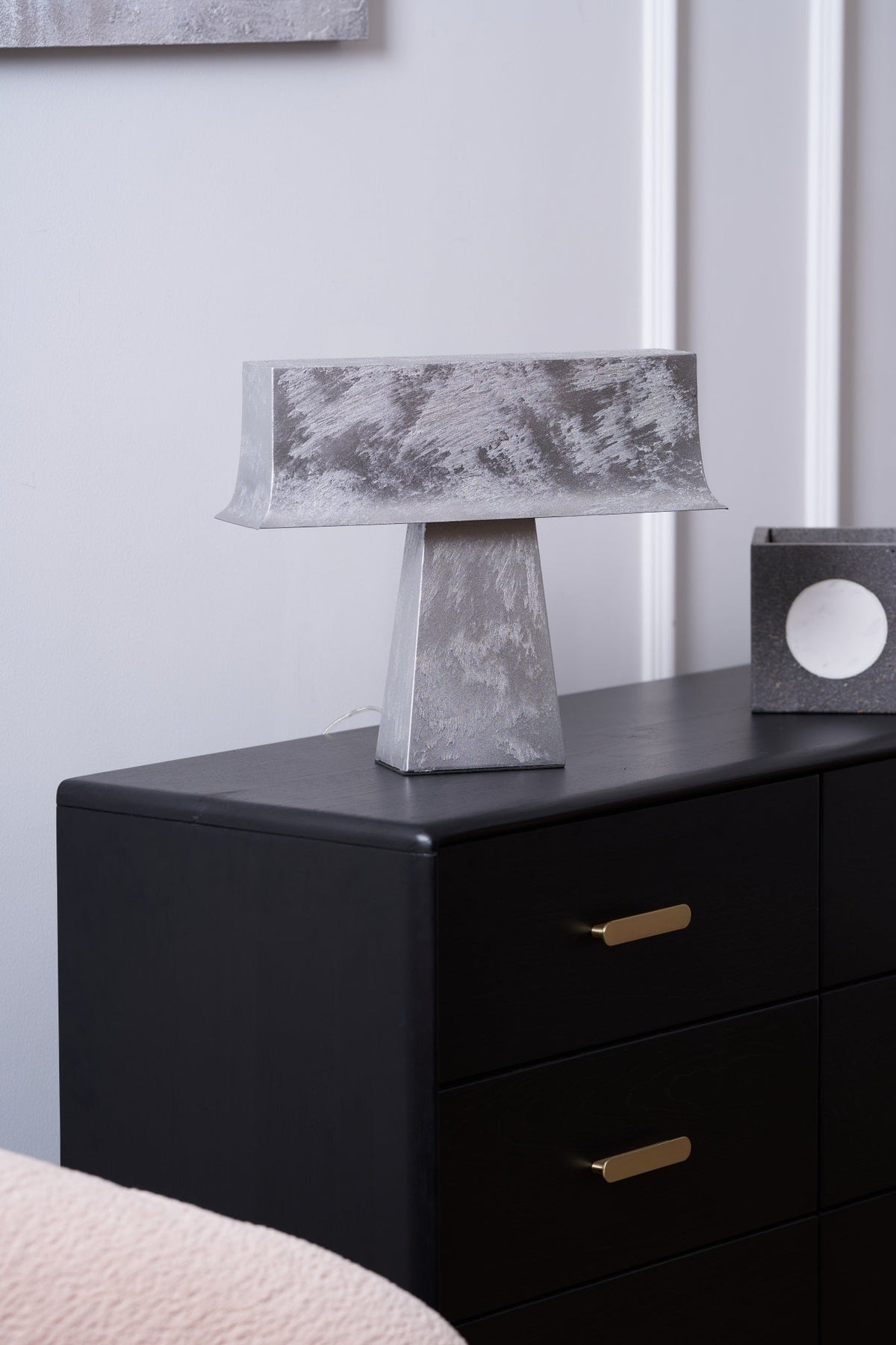 Slate lampada da tavolo minimalista in Acciaio Antico