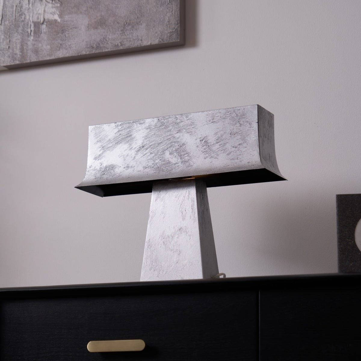 Slate lampada da tavolo minimalista in Acciaio Antico