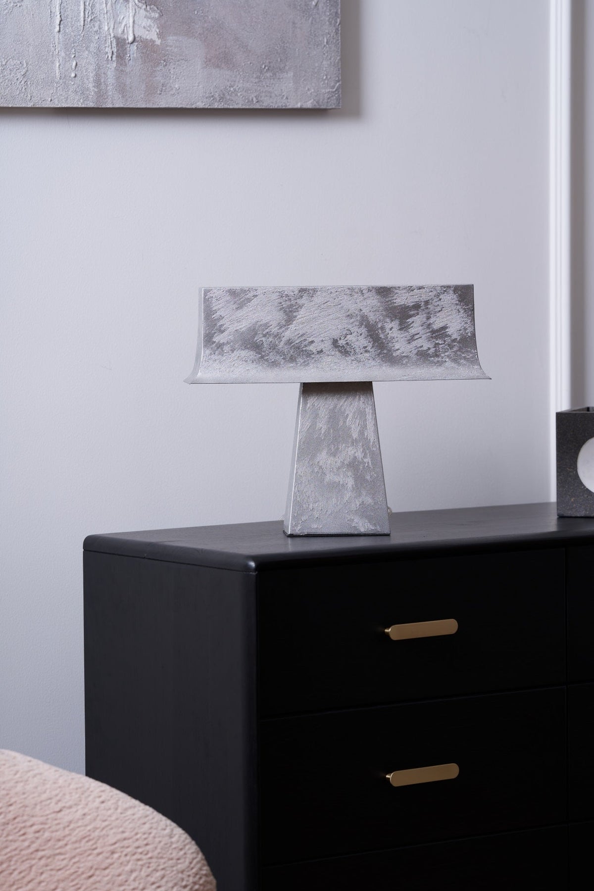 Slate lampada da tavolo minimalista in Acciaio Antico