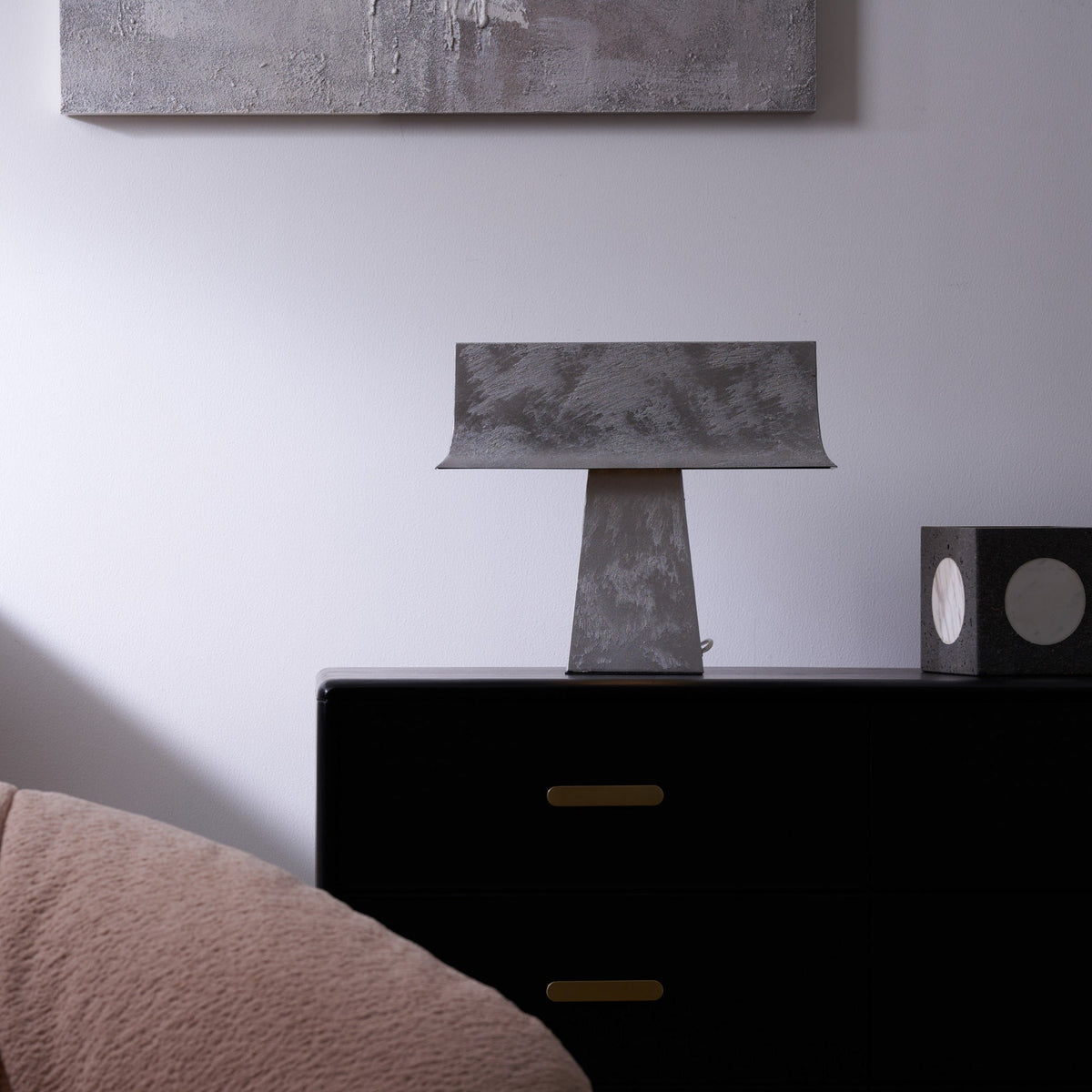 Slate lampada da tavolo minimalista in Acciaio Antico