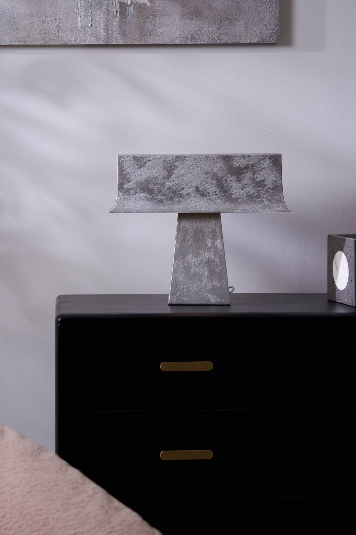 Slate lampada da tavolo minimalista in Acciaio Antico