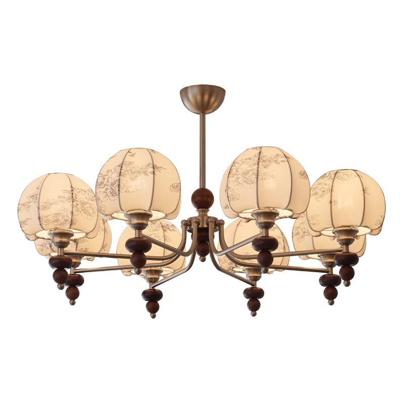 Comirisra lampadario Premium Tradizionale Petal tessuto legno floreale