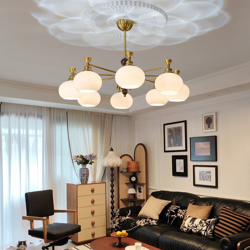 Aursolos lampadario Eleganza Tradizionale legno vetro