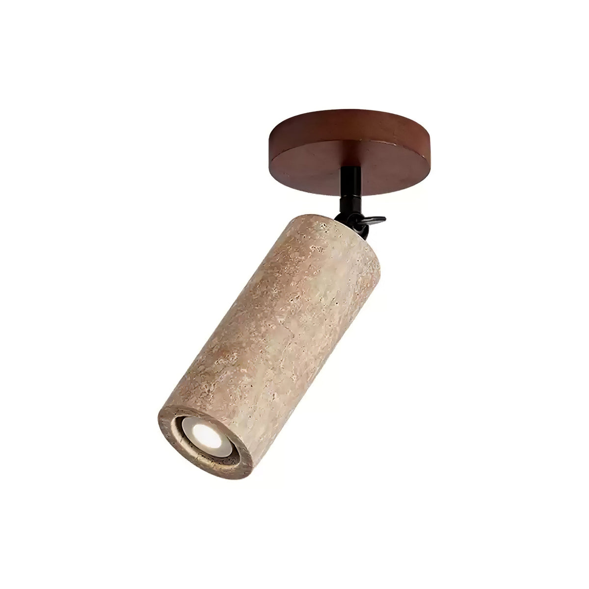 Cesilyra lampada da parete Tubo Cilindrico in travertino
