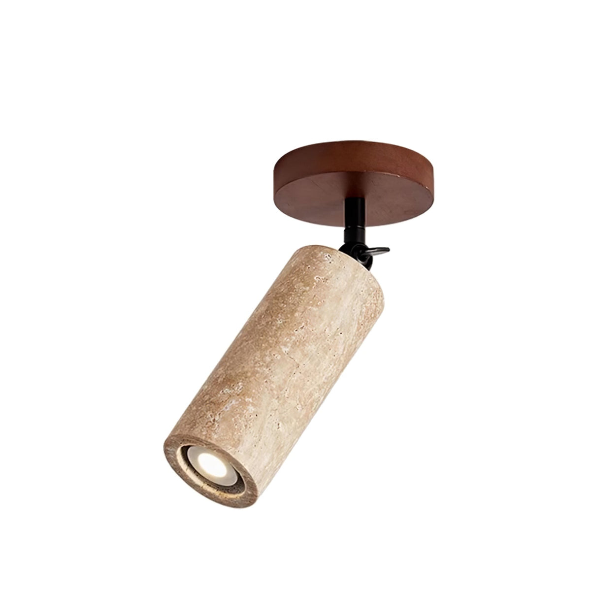 Cesilyra lampada da parete Tubo Cilindrico in travertino