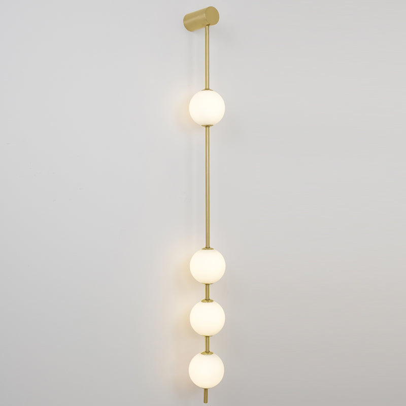 Soloiella lampada da parete Verticali Sferiche ottone a globo