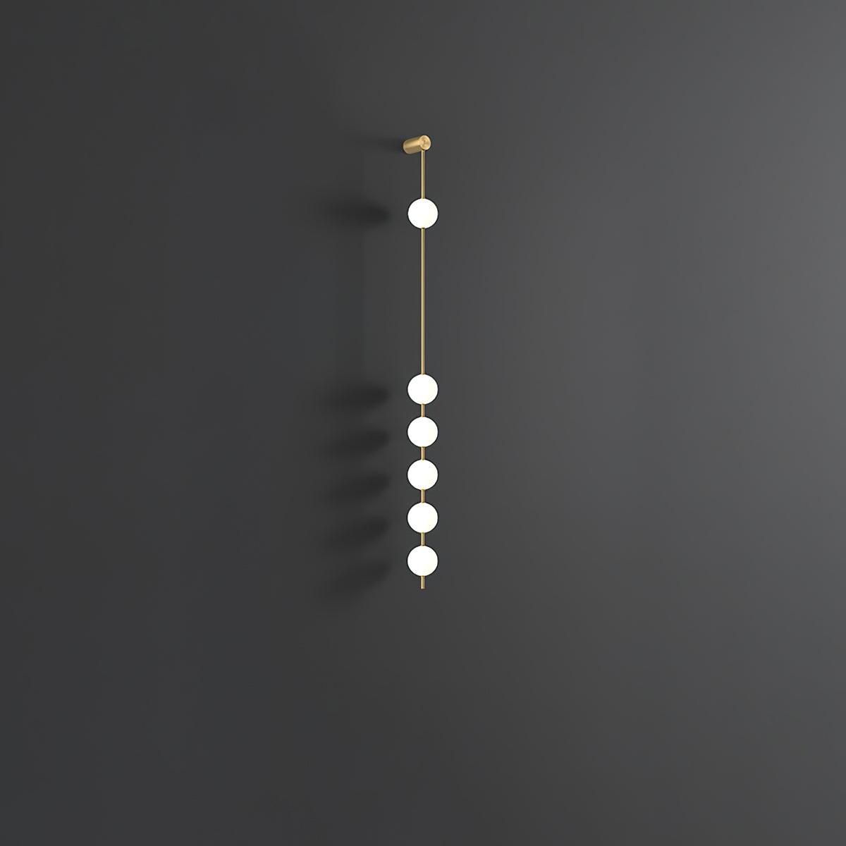 Soloiella lampada da parete Verticali Sferiche ottone a globo