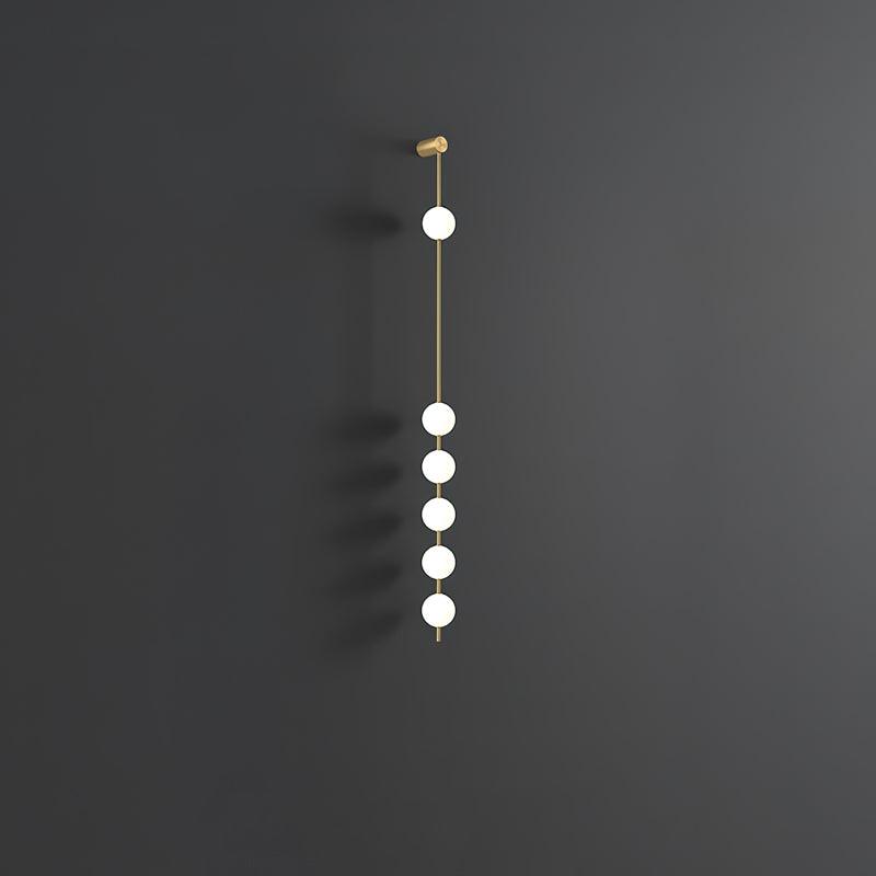 Soloiella lampada da parete Verticali Sferiche ottone a globo