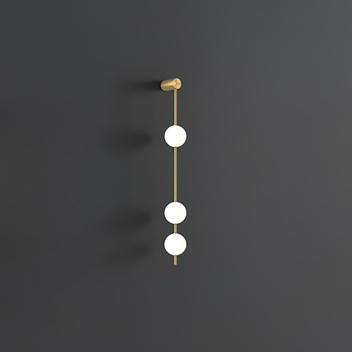 Soloiella lampada da parete Verticali Sferiche ottone a globo