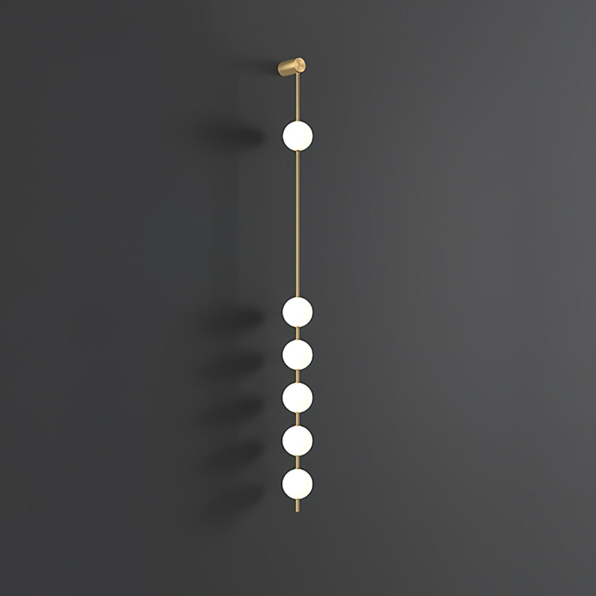 Soloiella lampada da parete Verticali Sferiche ottone a globo