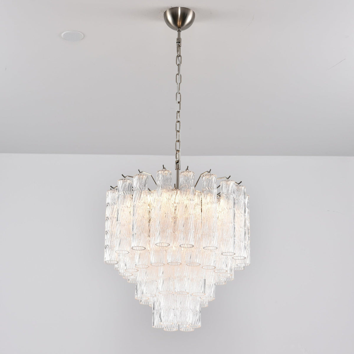 Veliella lampadario vetro Murano a Livelli Onde a Cascata
