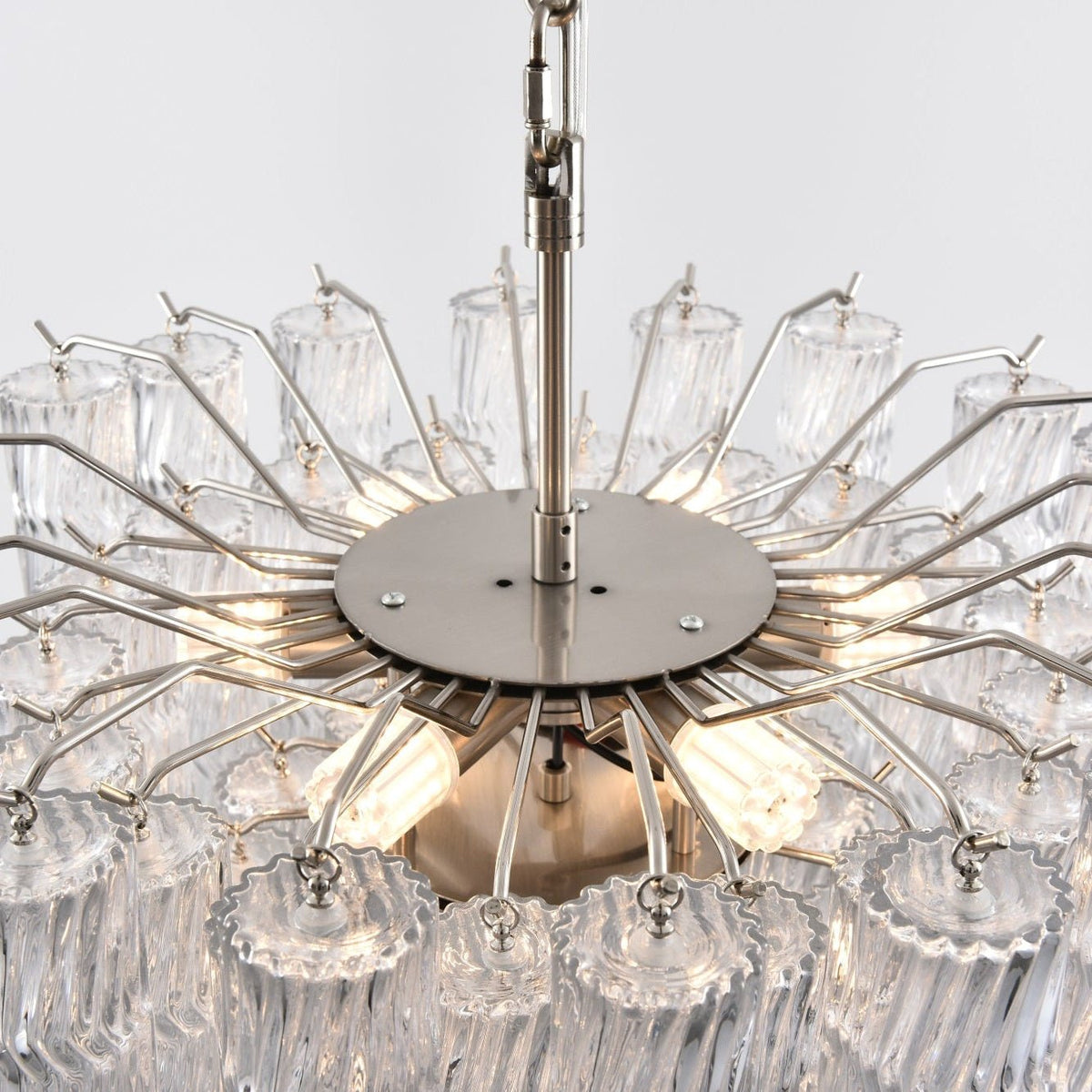Veliella lampadario vetro Murano a Livelli Onde a Cascata