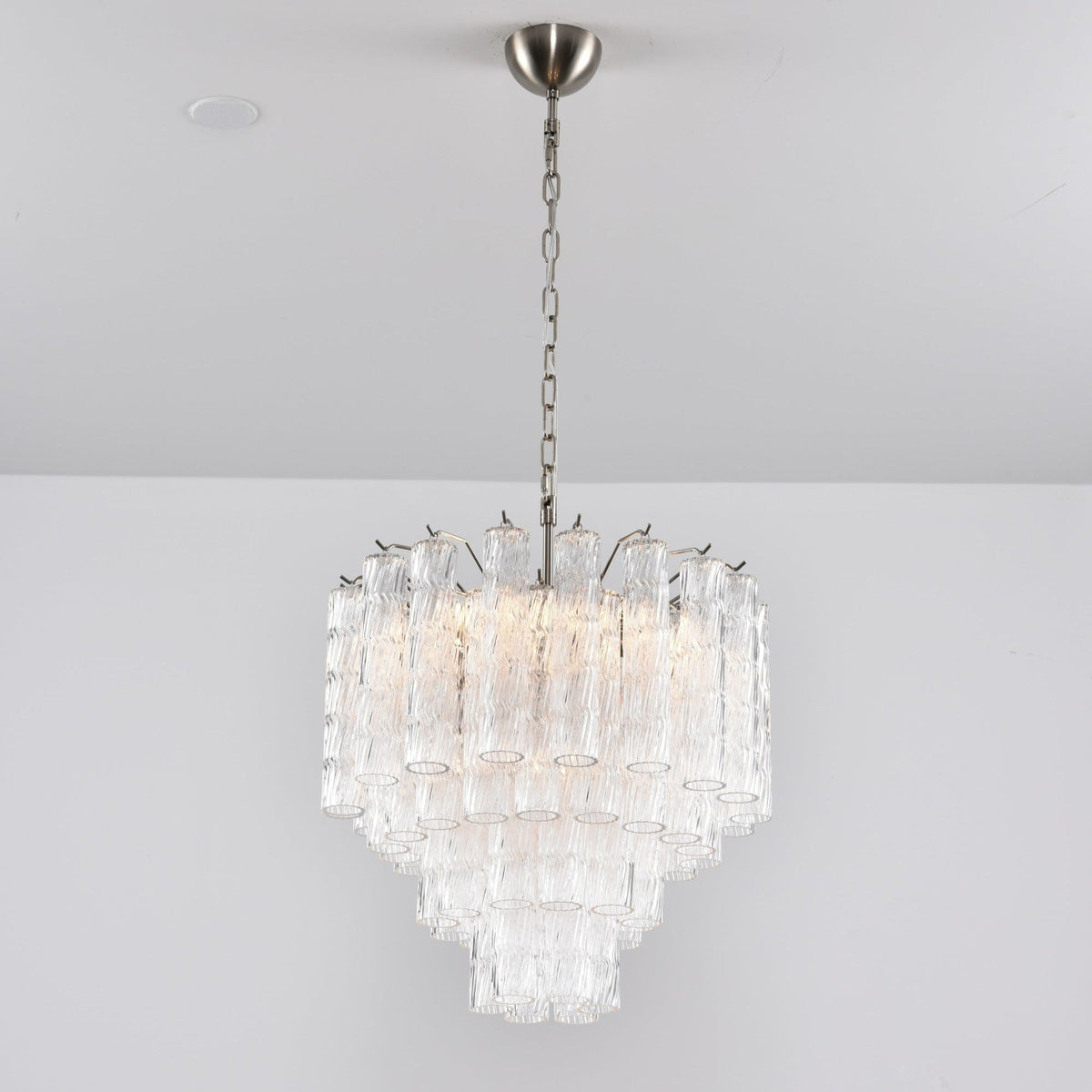 Veliella lampadario vetro Murano a Livelli Onde a Cascata