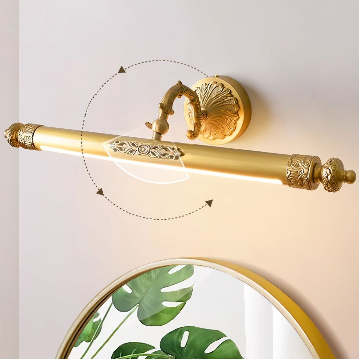 Cloren Premium Nordic Art Vanity lampada da parete in ottone