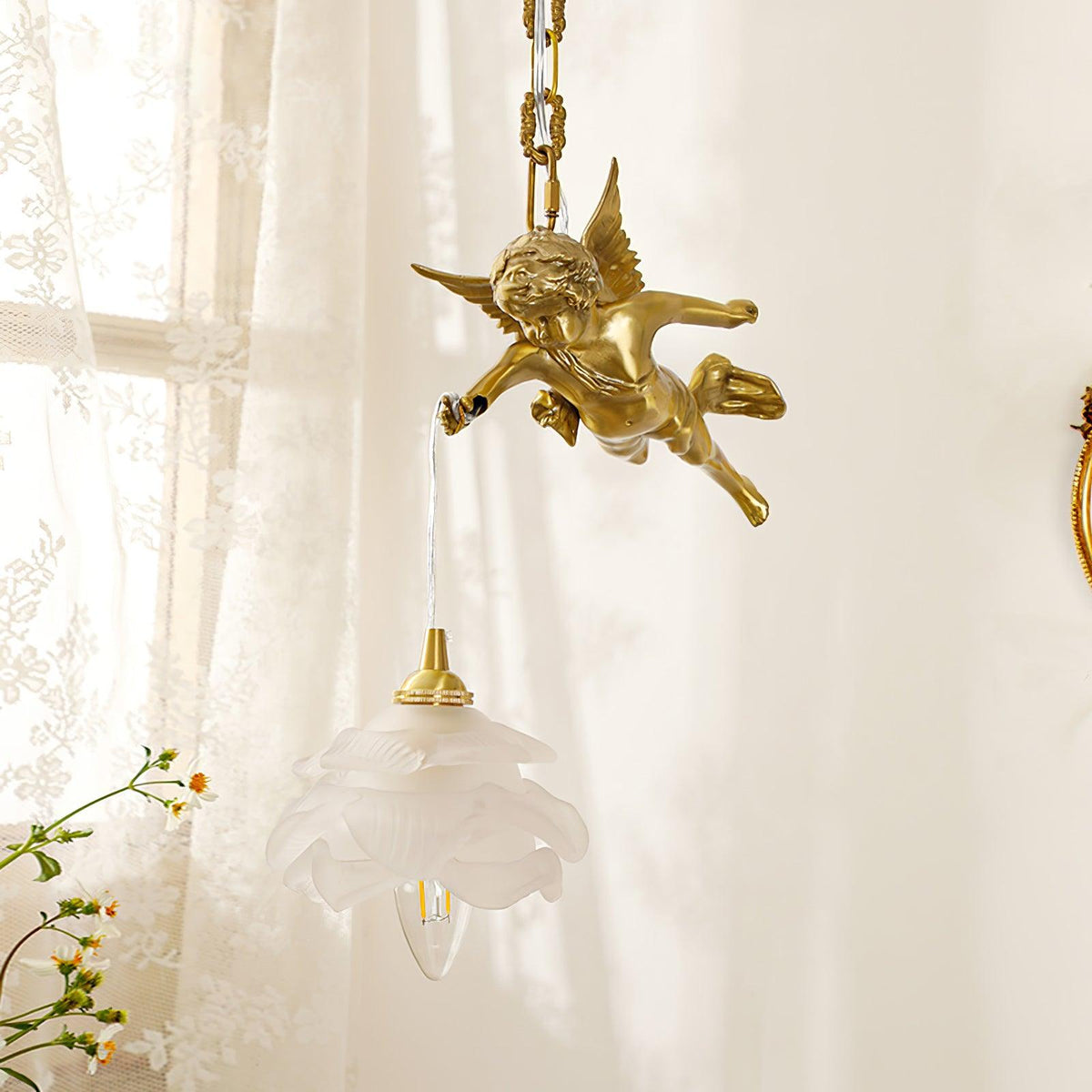 Solene lampada a sospensione in ottone Luxury
