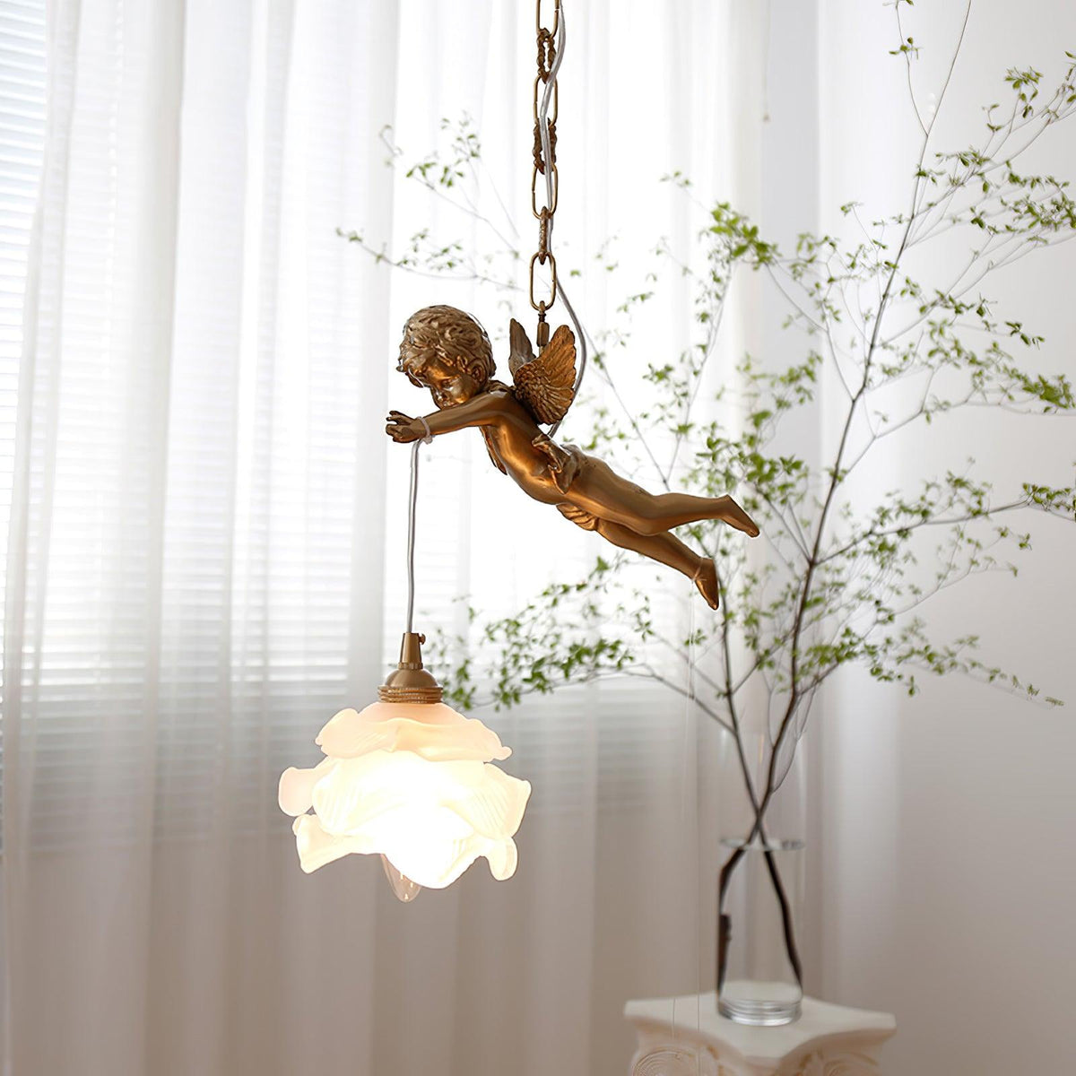 Solene lampada a sospensione in ottone Luxury