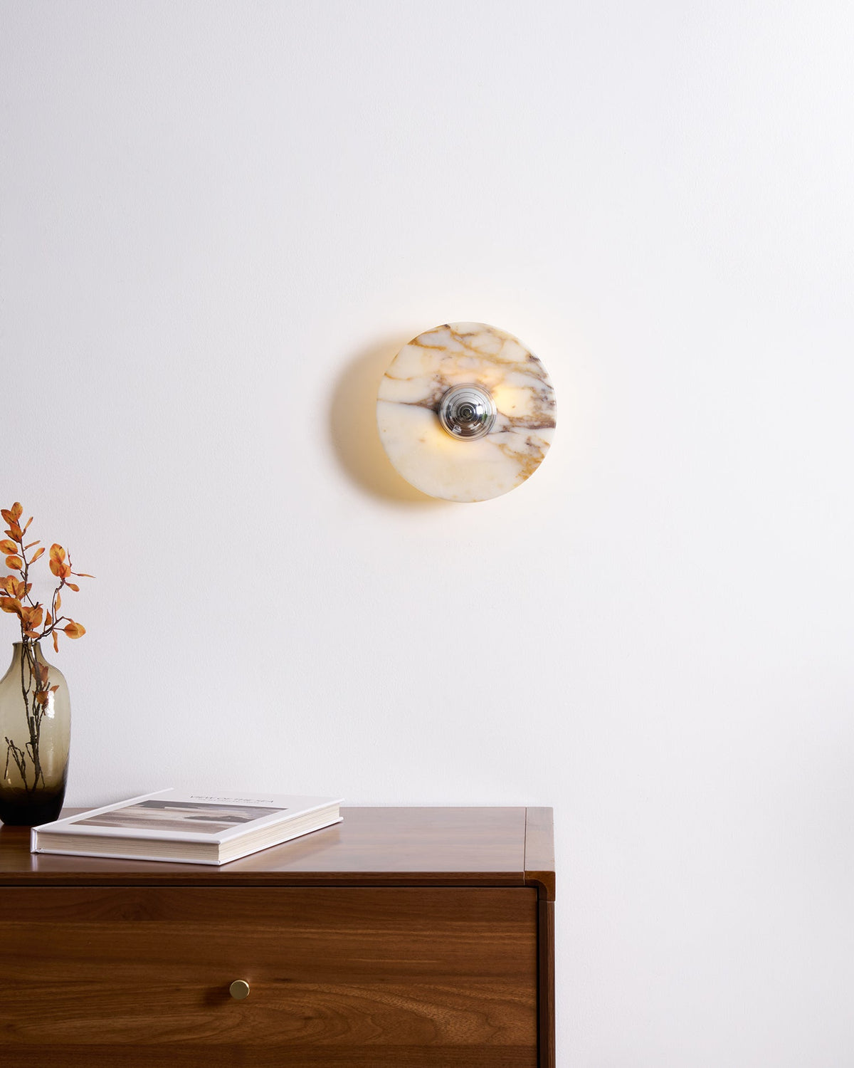 Lampada da parete in marmo disco LED moderna con luce a più colori