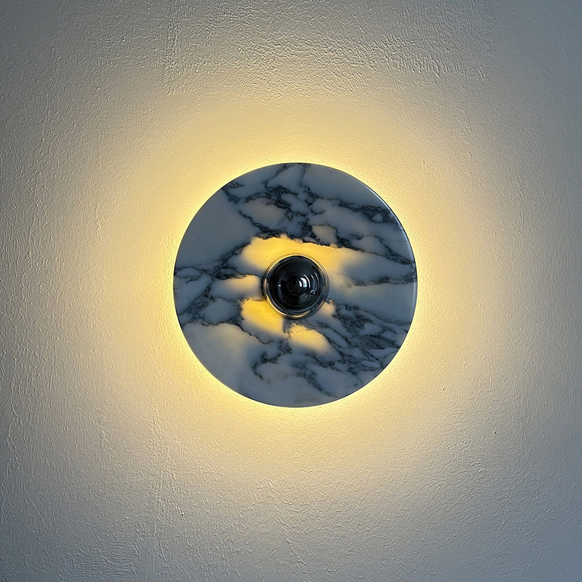 Lampada da parete in marmo disco LED moderna con luce a più colori
