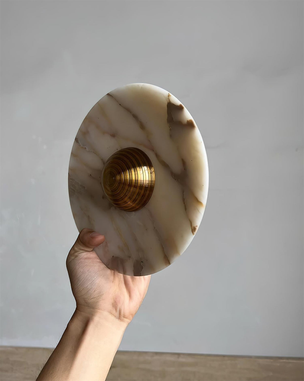 Lampada da parete in marmo disco LED moderna con luce a più colori