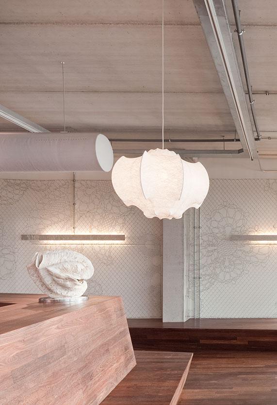 Lotus lampada a sospensione minimalista in Seta