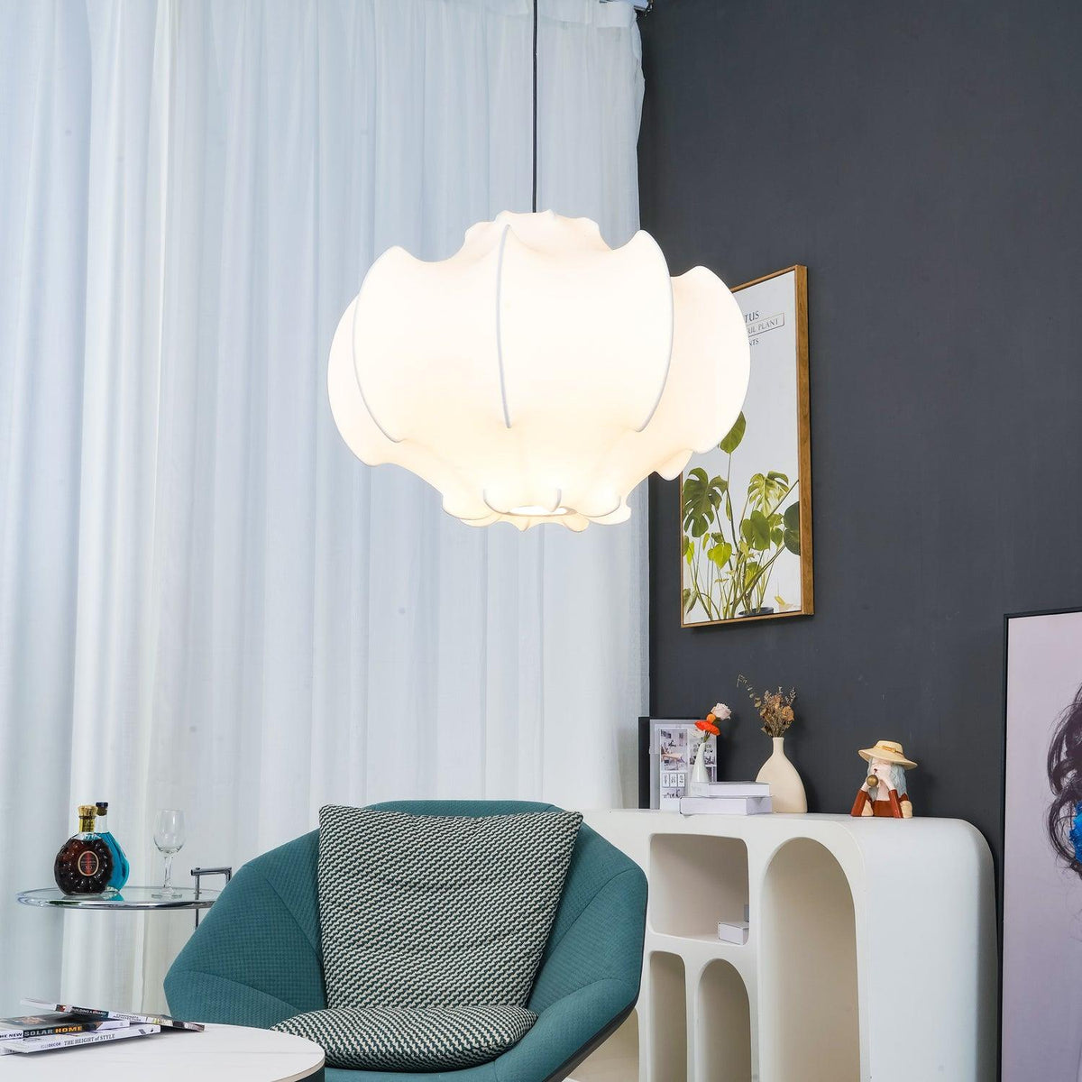 Lotus lampada a sospensione minimalista in Seta