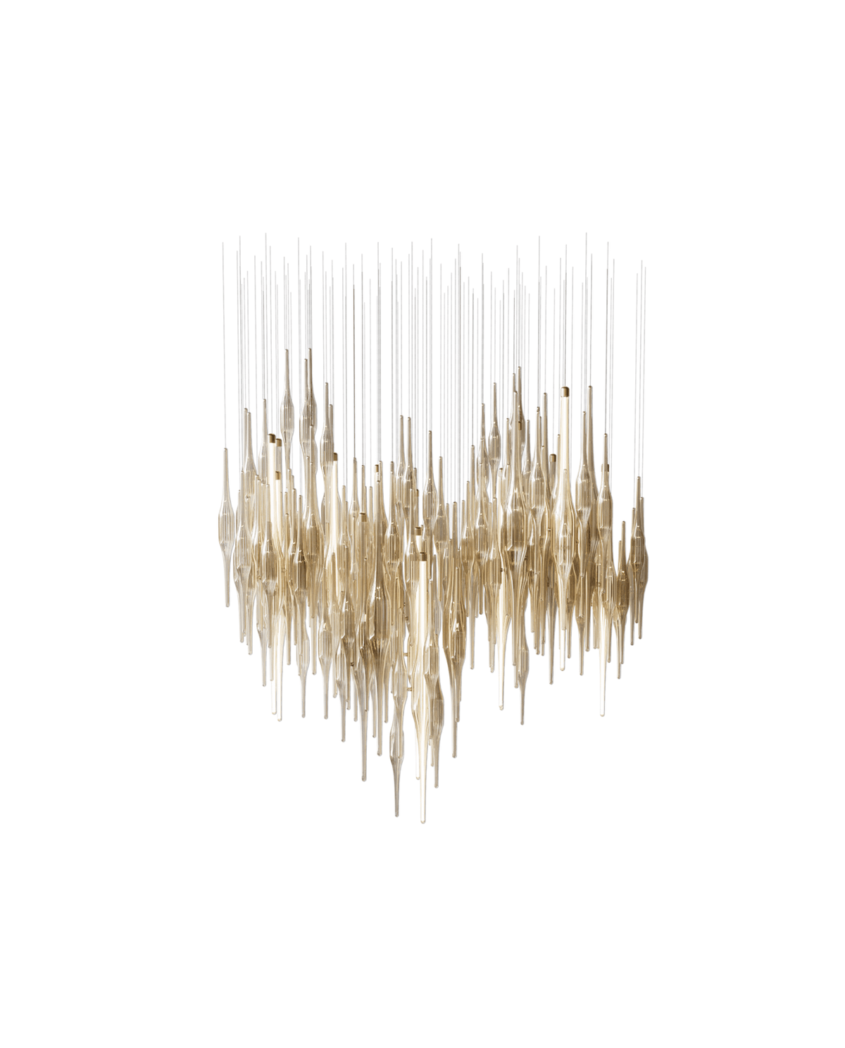 HydroDrop Amber Grand Cascade lampadario in vetro