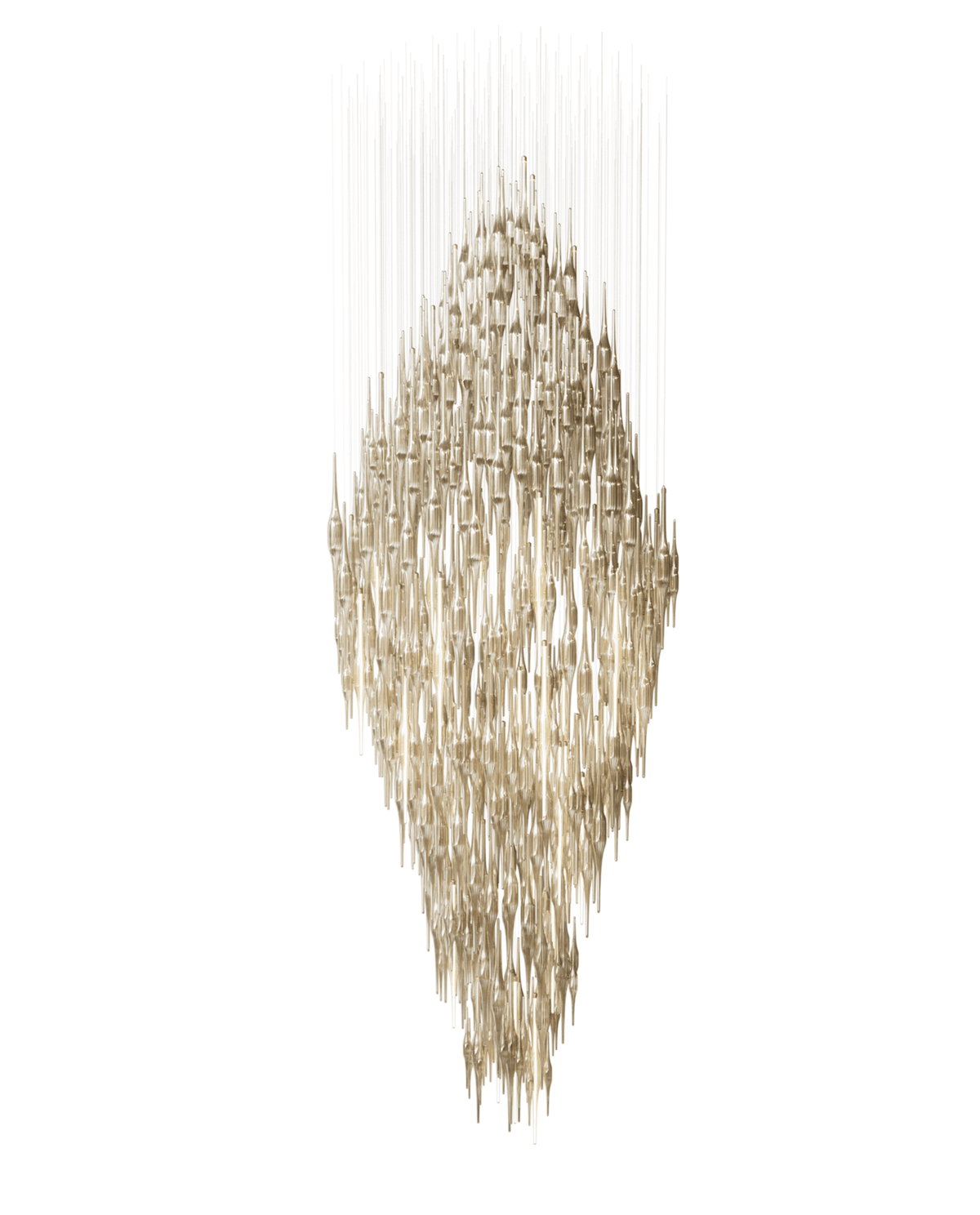 HydroDrop Amber Grand Cascade lampadario in vetro