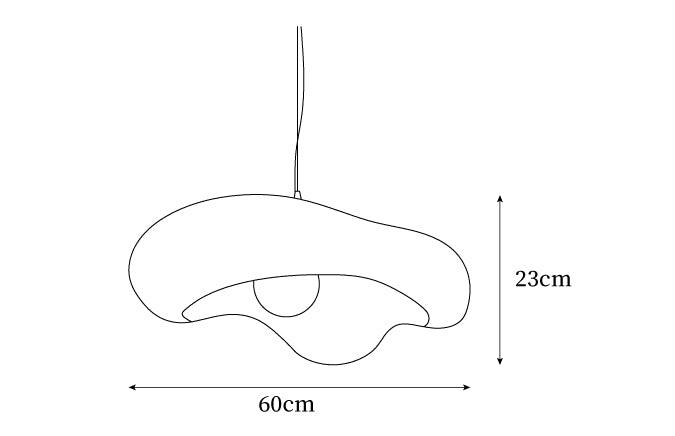 Lampada a sospensione in resina con forma organica per interni moderni Natural