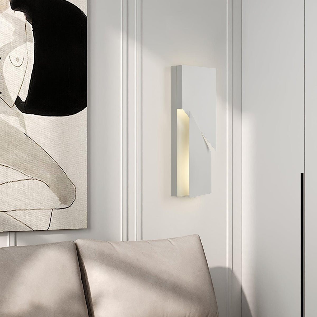 Applique Appliche 3D Pannelli geometrici a strati con luce artistica e regolazione tramite telecomando moderna