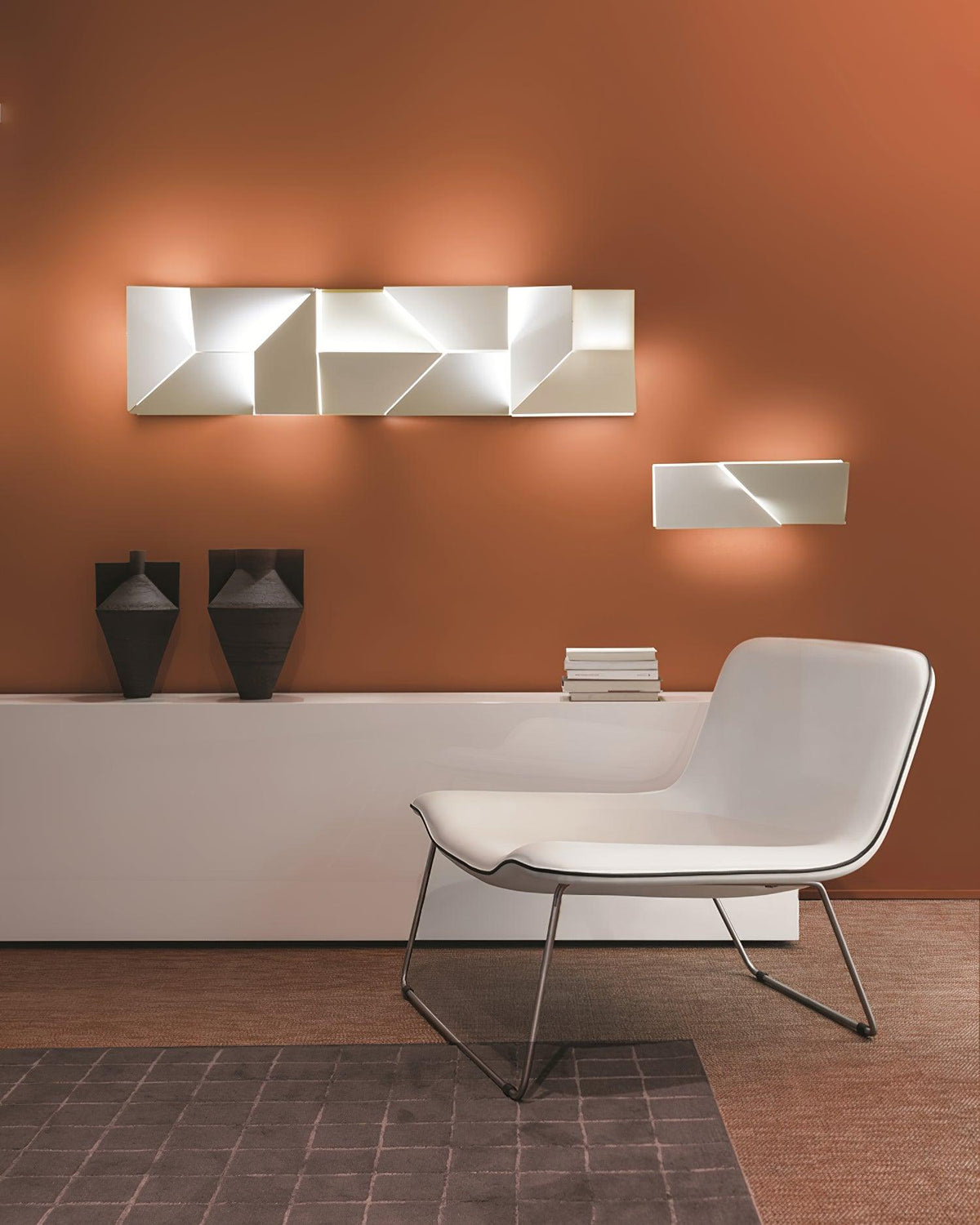 Applique Appliche 3D Pannelli geometrici a strati con luce artistica e regolazione tramite telecomando moderna