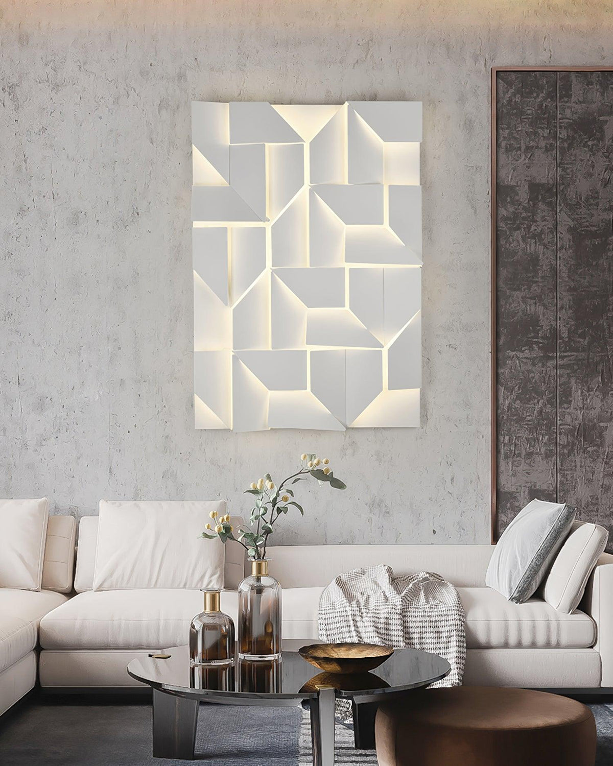 Applique Appliche 3D Pannelli geometrici a strati con luce artistica e regolazione tramite telecomando moderna