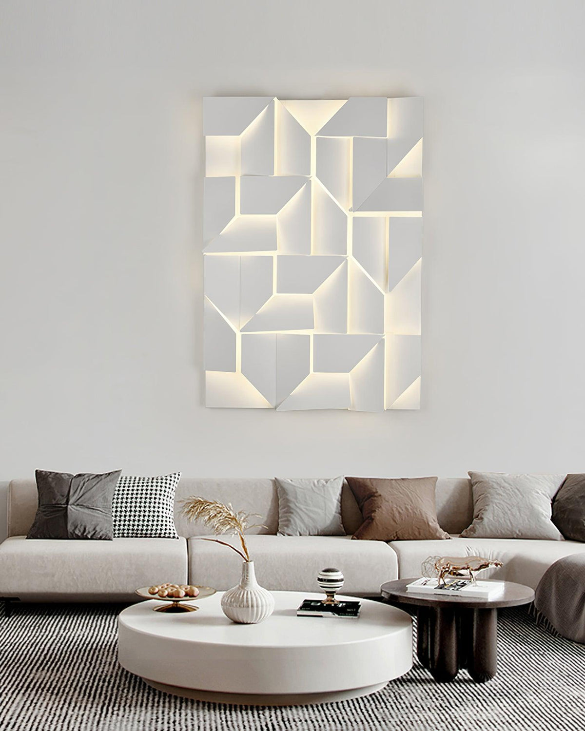 Applique Appliche 3D Pannelli geometrici a strati con luce artistica e regolazione tramite telecomando moderna