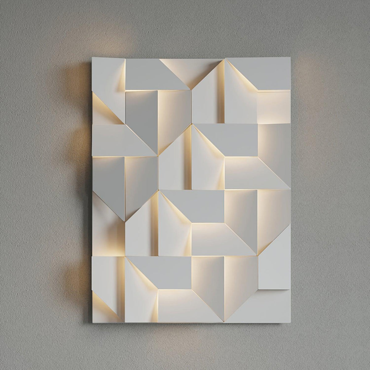 Applique Appliche 3D Pannelli geometrici a strati con luce artistica e regolazione tramite telecomando moderna