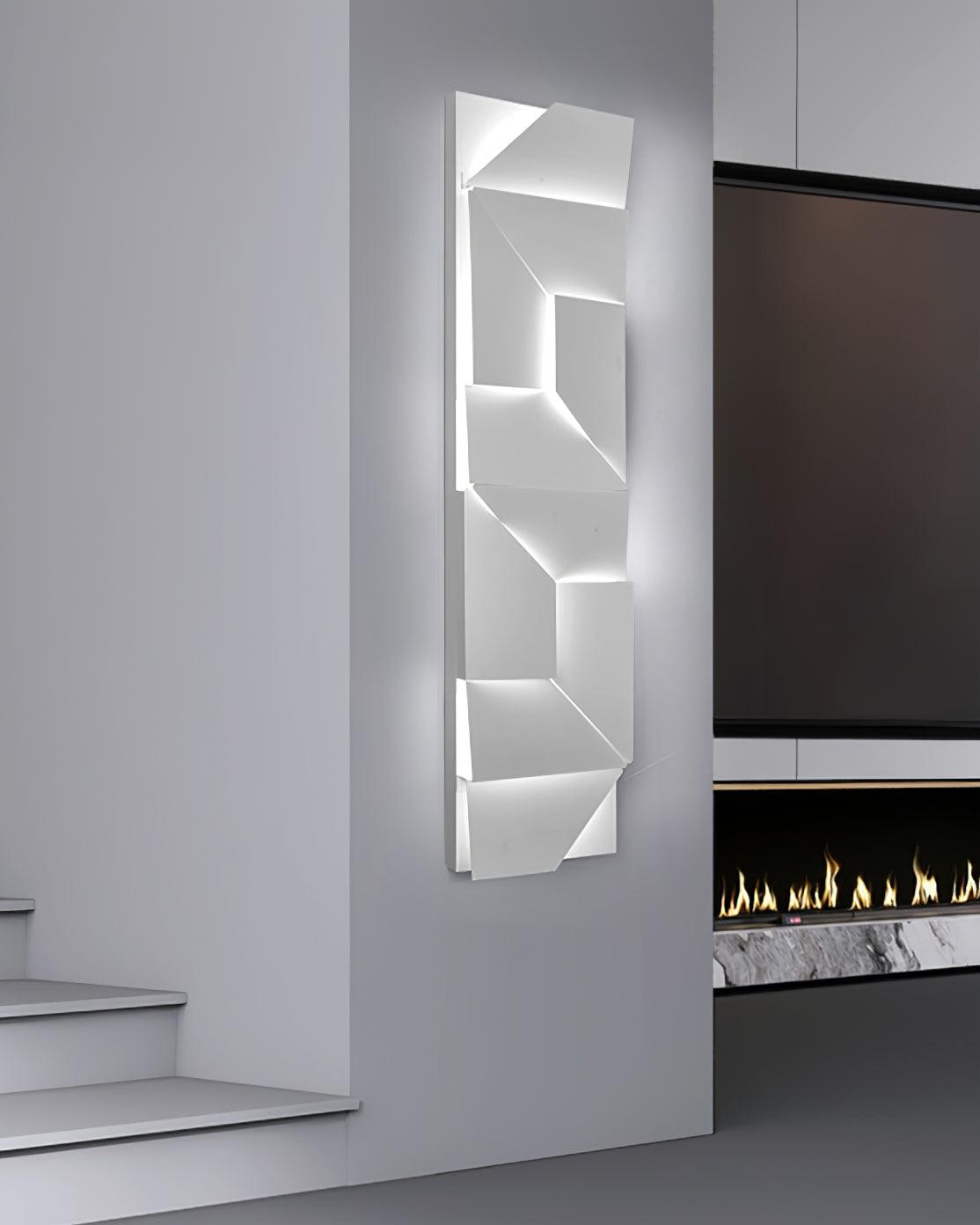 Applique Appliche 3D Pannelli geometrici a strati con luce artistica e regolazione tramite telecomando moderna