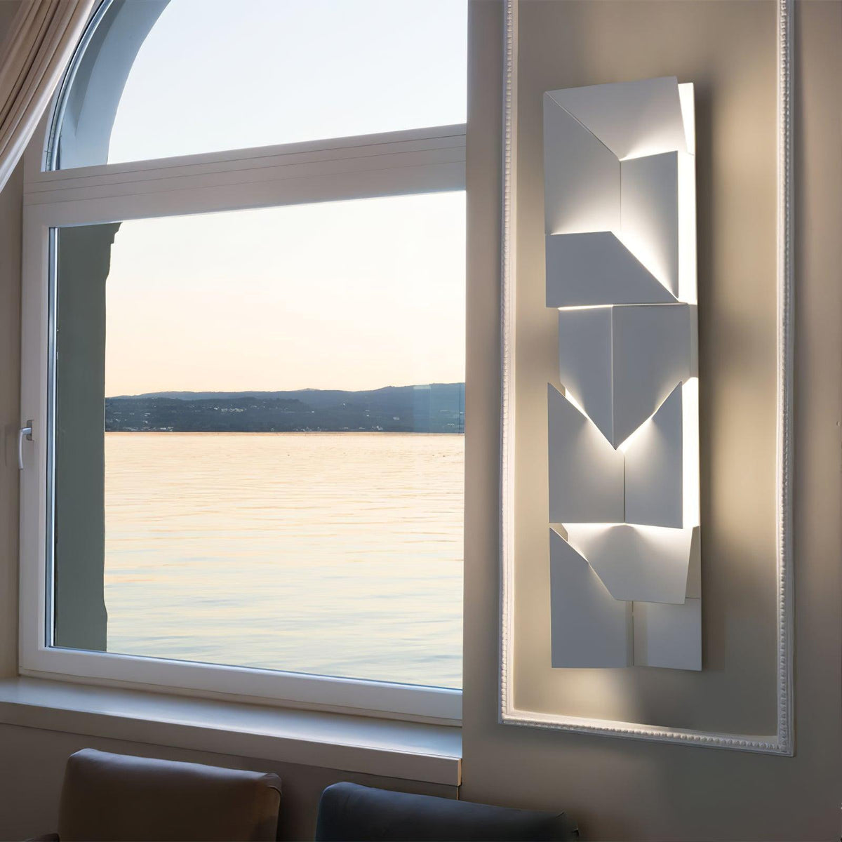 Applique Appliche 3D Pannelli geometrici a strati con luce artistica e regolazione tramite telecomando moderna