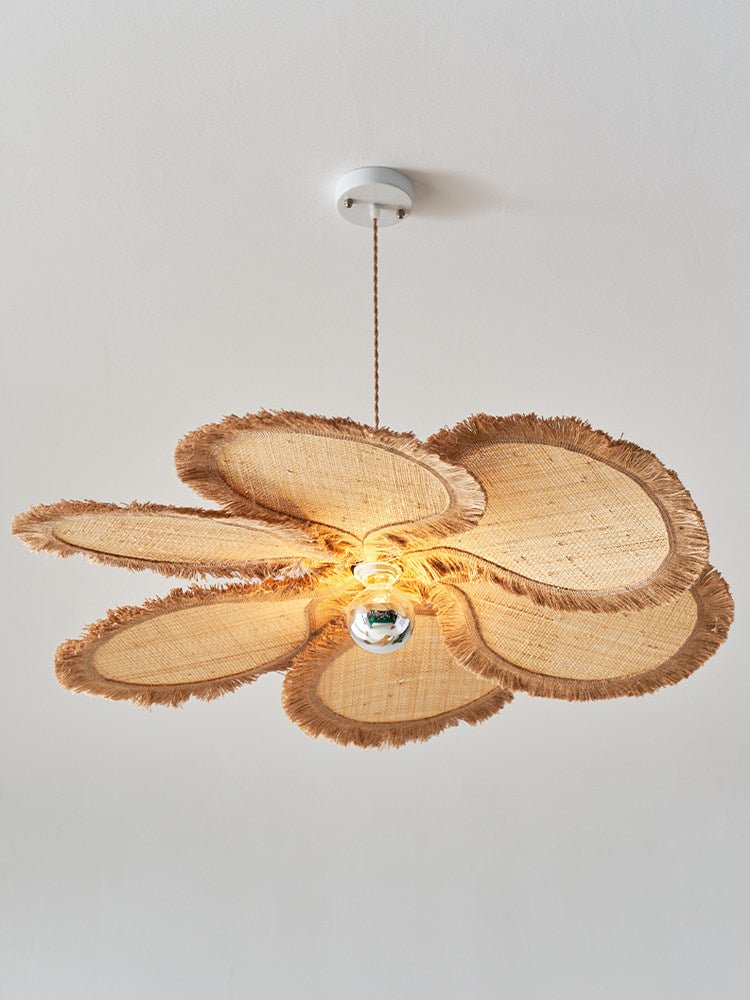 Sfrangia lampada a sospensione Raffia