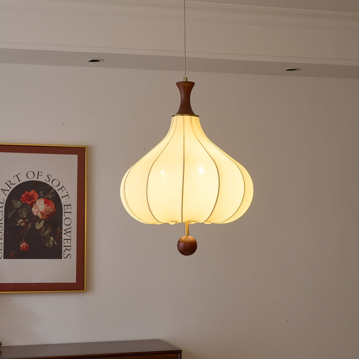 Mymira lampada a sospensione in legno Eleganza Tradizionale