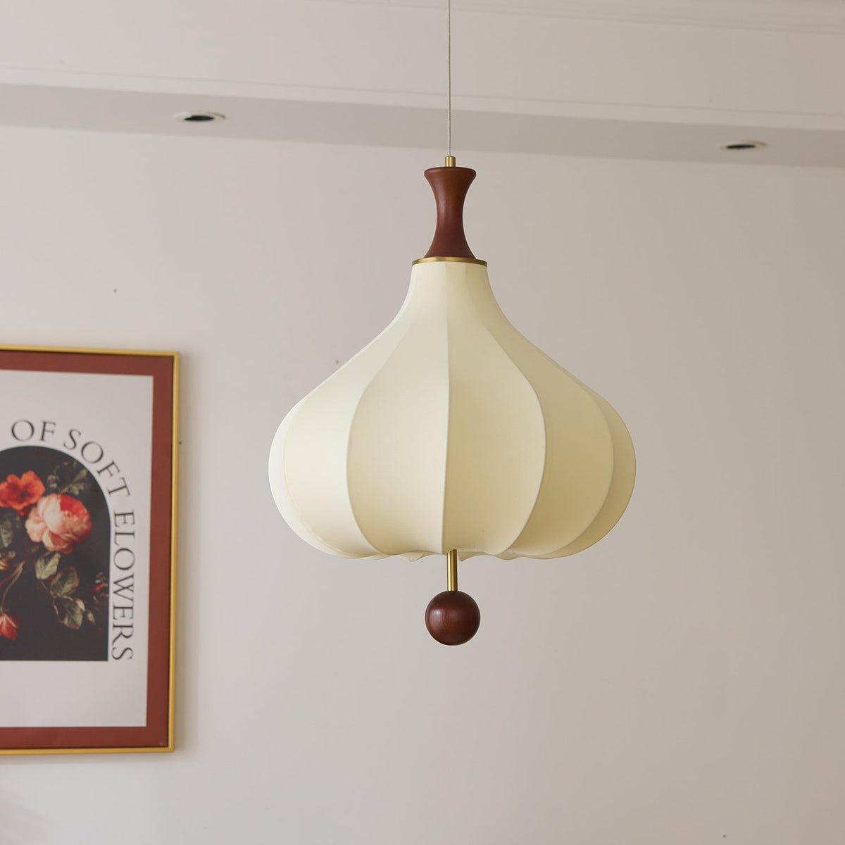 Mymira lampada a sospensione in legno Eleganza Tradizionale