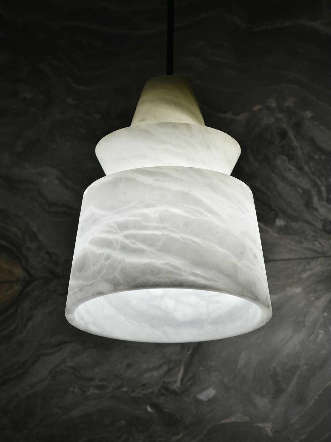 Curineth lampada a sospensione minimalista in alabastro