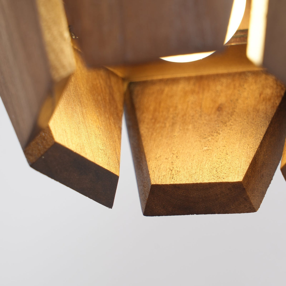 Lampada da parete Geometrica in legno con Paralume, luce Calda, Design minimalista Nordico