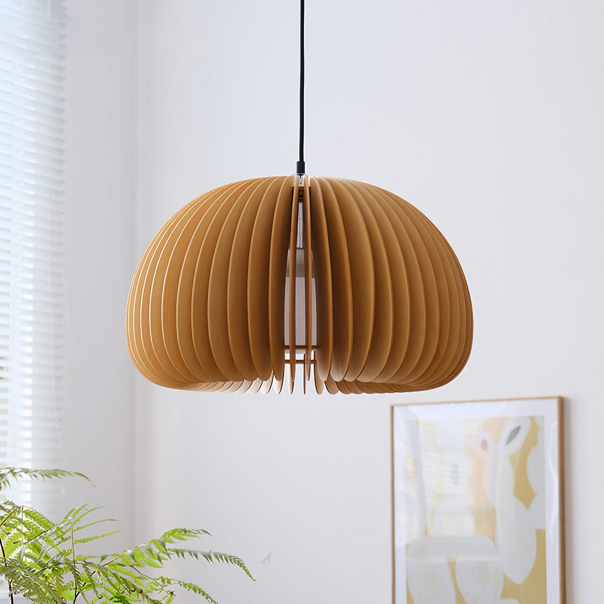 Doren lampada a sospensione legno Cupola a Forma di Zucca Nordica