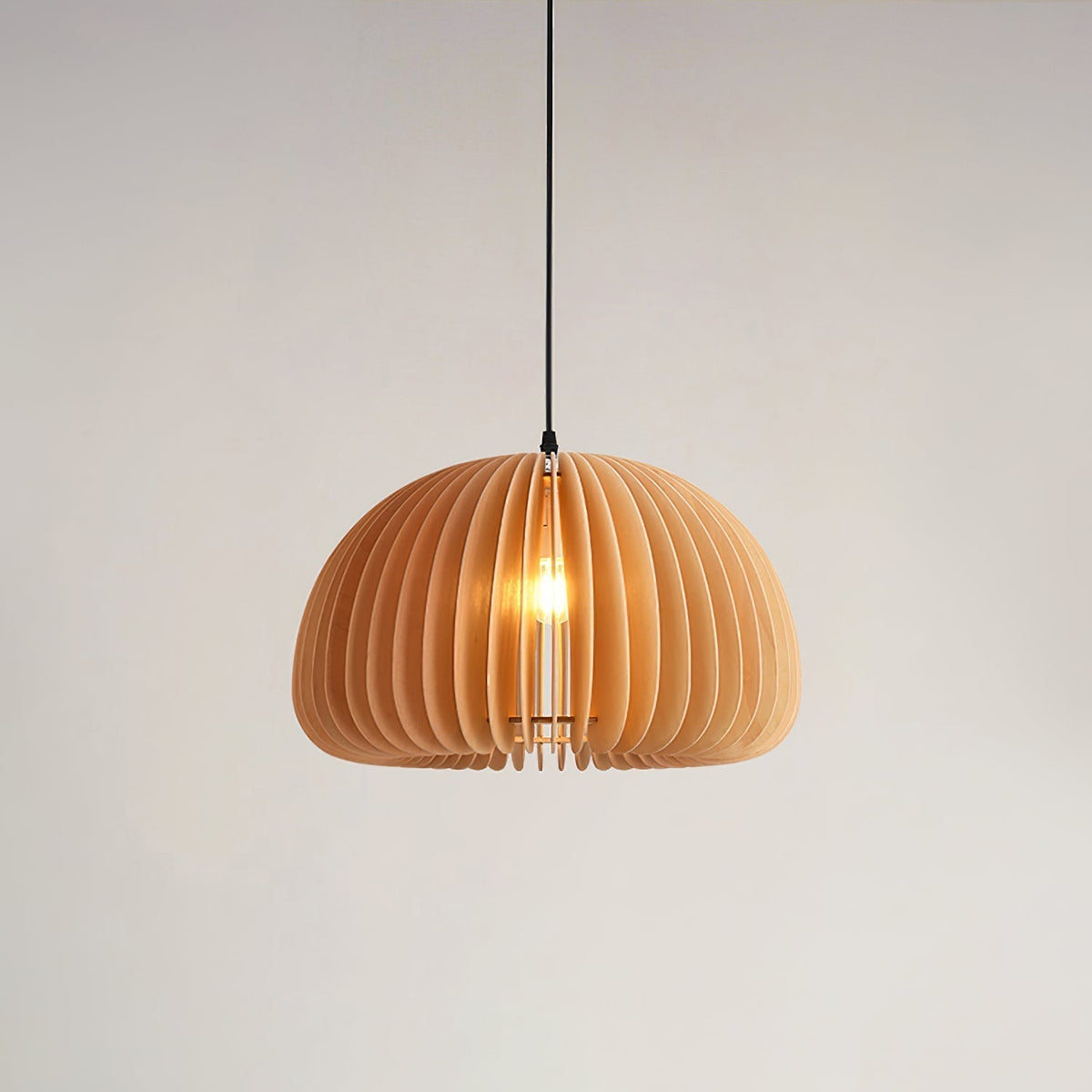 Doren lampada a sospensione legno Cupola a Forma di Zucca Nordica